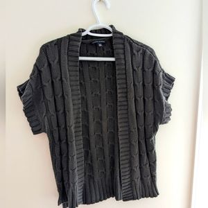 Banana Republic Cotton Dark Gray Knit Vest Size S